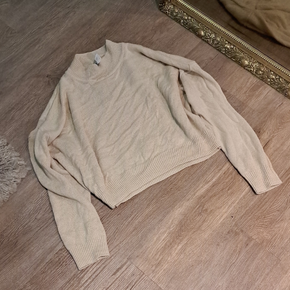 Divided Women's Beige Cowl Neck Sweater